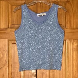 NWOT Vintage Basic Editions V-Neck Tank Top Size L